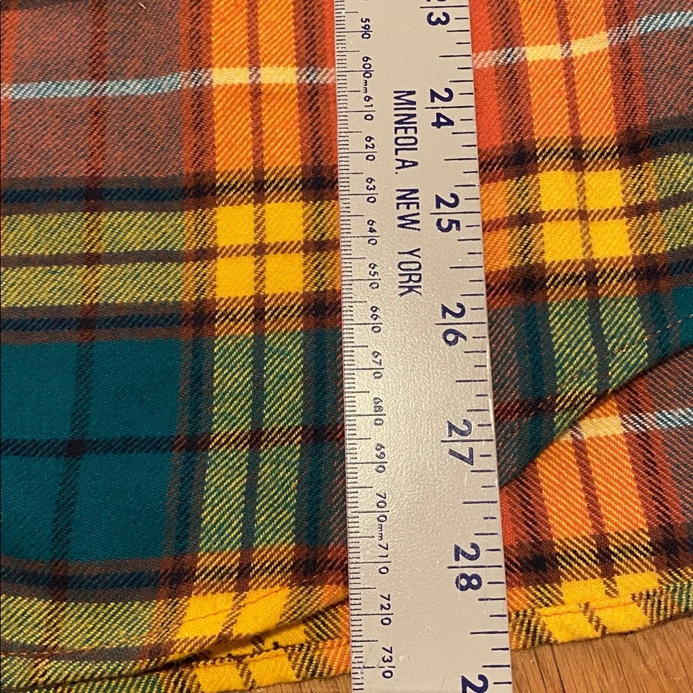 J Crew Cotton Mid Weight Flannel Double Brushed Slim Plaid Tartan LARGE FA21